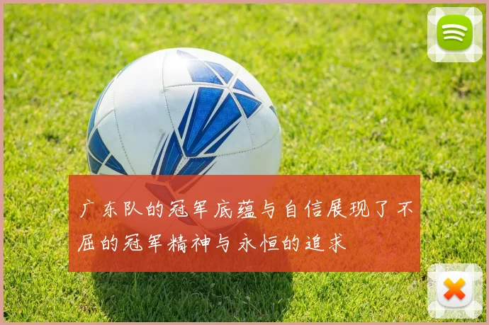 广东队的冠军底蕴与自信展现了不屈的冠军精神与永恒的追求